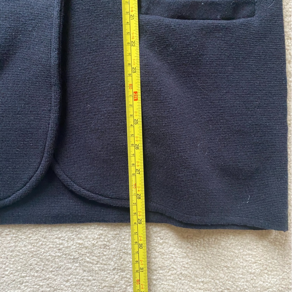J Crew Sweater Knit Blazer Black 100% Cotton Button Front Black Size Small - Picture 7 of 8
